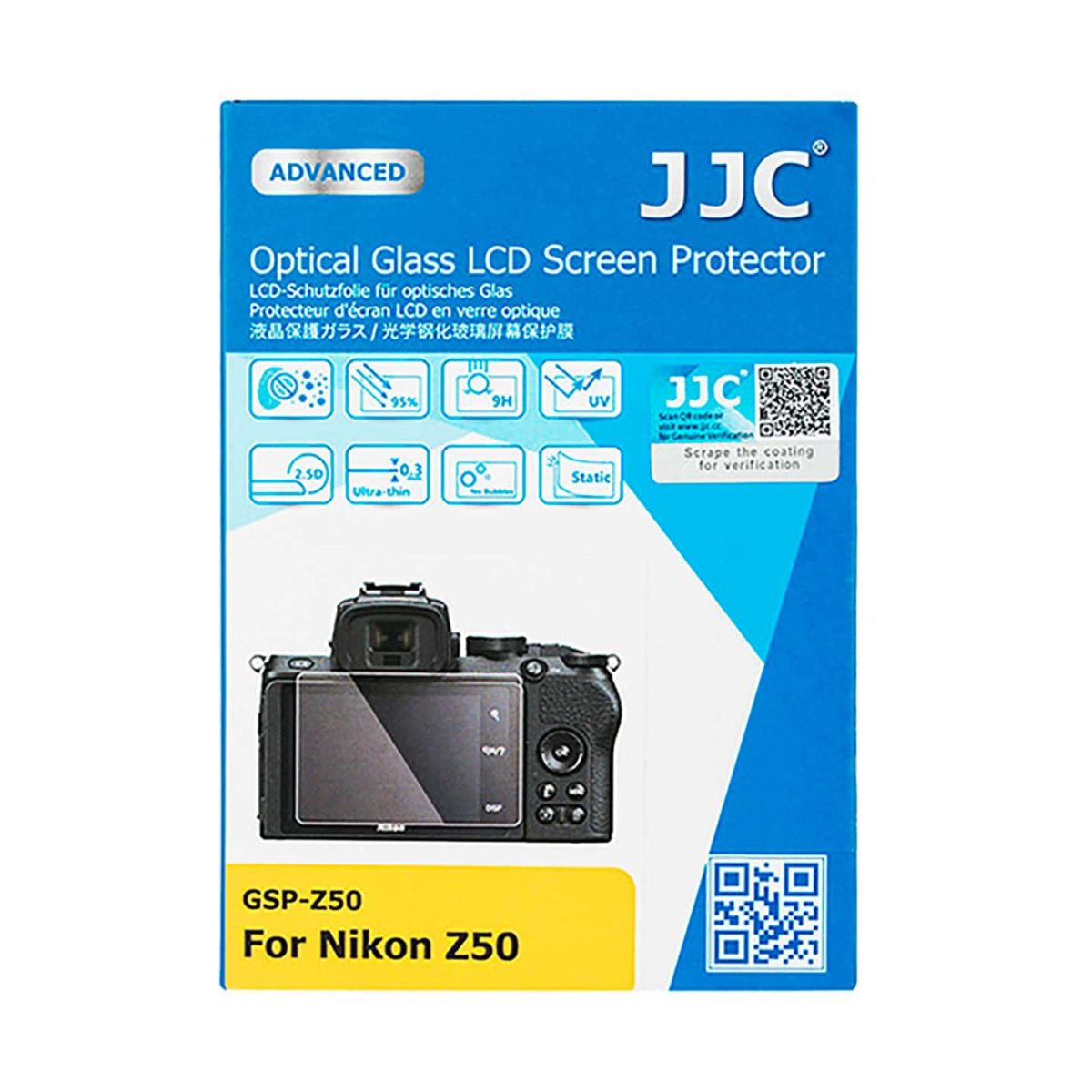 LCD Schutzglas und Display Schutzfolie für Nikon Z 50 